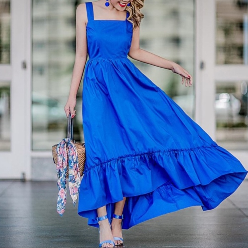 EUC Who What Wear cobalt blue maxi